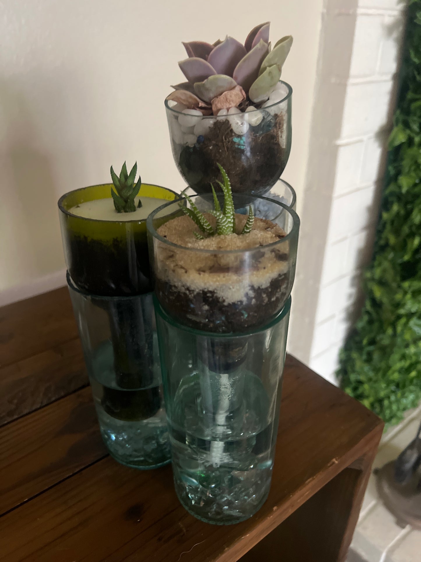 Zen Succulent Glass Stacks
